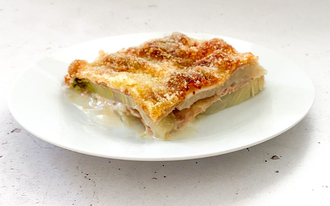 pasticcio di finocchi e prosciutto crudo